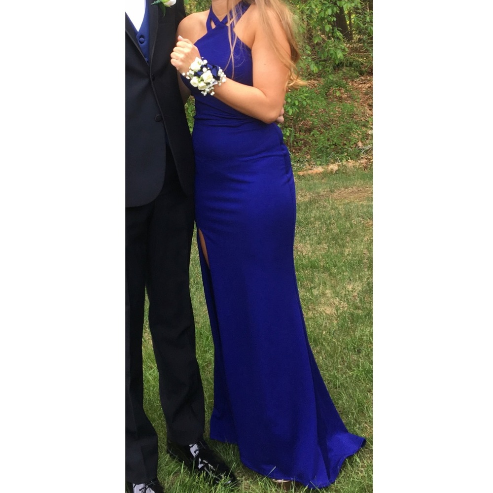 Navy blue prom dress